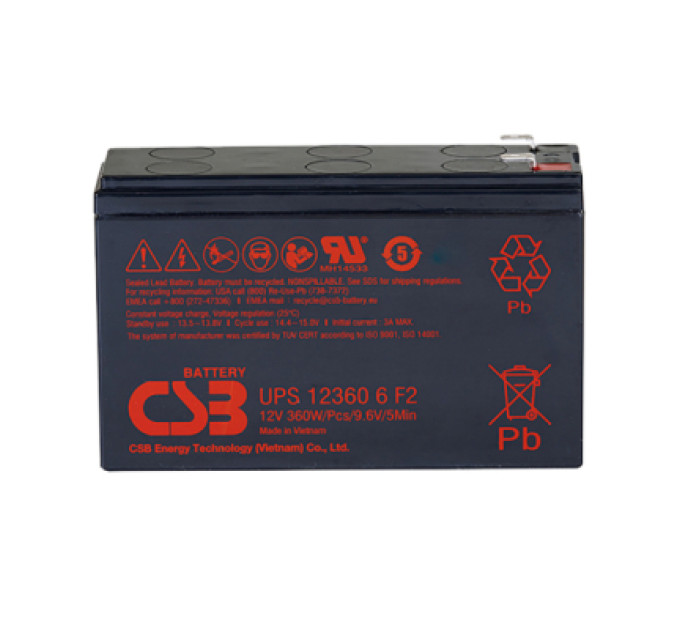 CSB Батарея до ДБЖ CSB UPS123606F2/F1 12V 6Ah (UPS123606F2/F1)