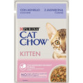 Purina Cat Chow Вологий корм для кішок Purina Cat Chow Kitten з ягням та цукіні в желе 85г (8445290426536)