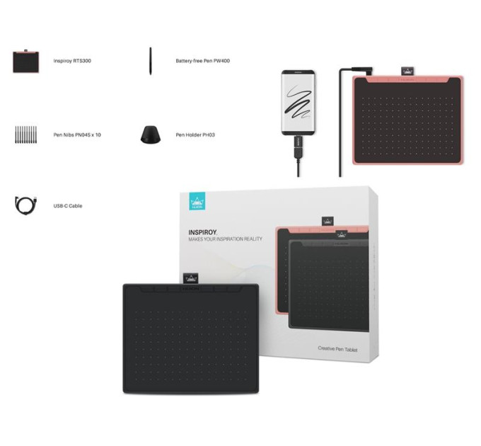Huion Графічний планшет Huion Inspiroy RTS-300 (RTS-300)