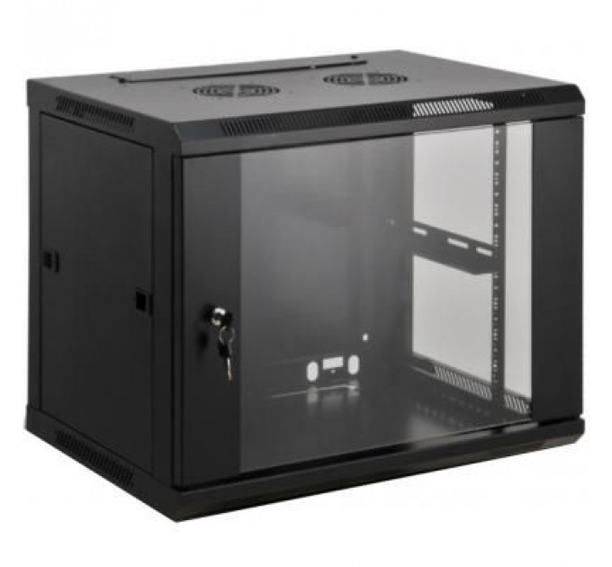Шафа настінна Kingda 15U 19" 600x600 RAL9004 (KD-007-6615)