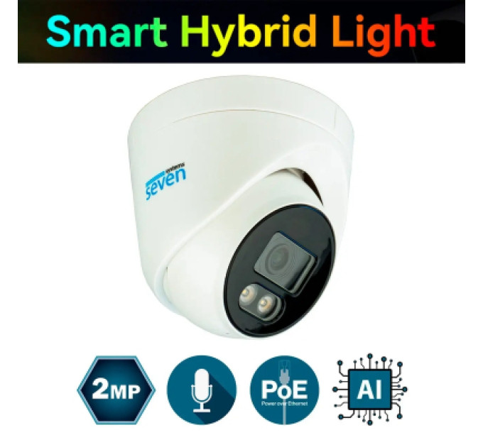 SEVEN Systems Камера відеоспостереження SEVEN Systems IP1012PA (2.8) white