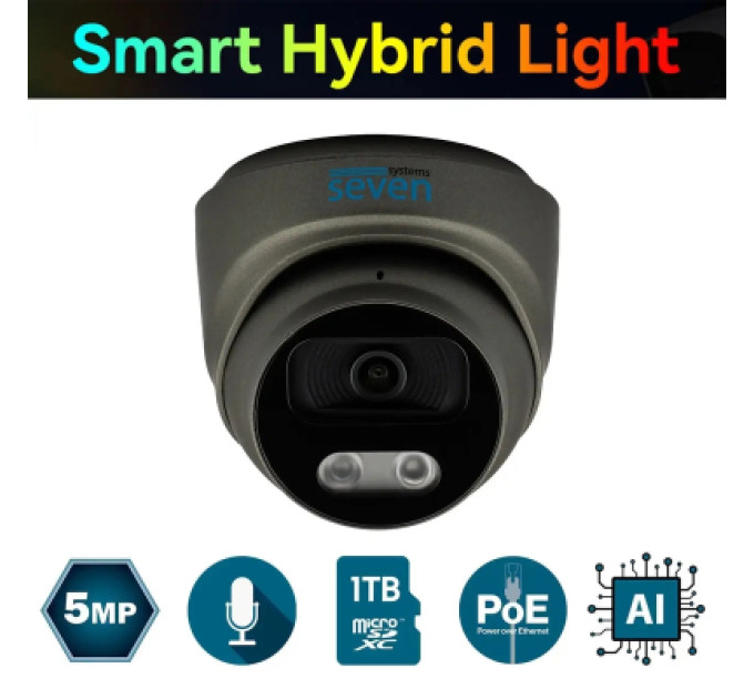 SEVEN Systems Камера відеоспостереження SEVEN Systems IP7215PA-DL (2.8) black