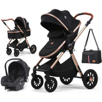 Коляска Kidilo 3в1 H2D (Black) (1111556)