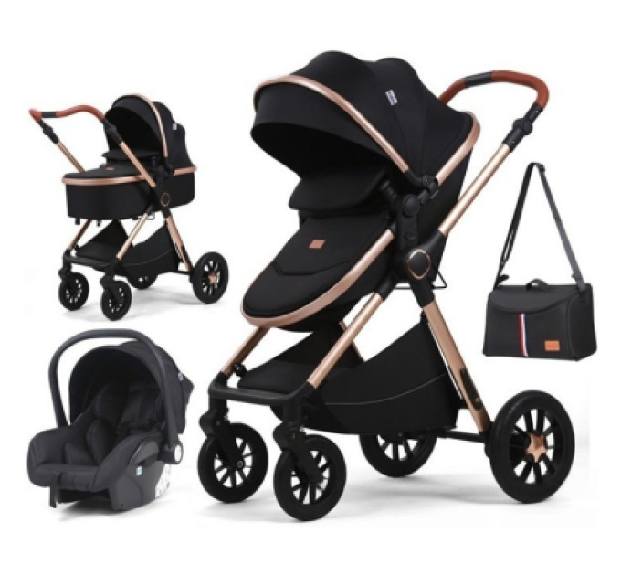 Kidilo Коляска Kidilo 3в1 H2D (Black) (1111556)