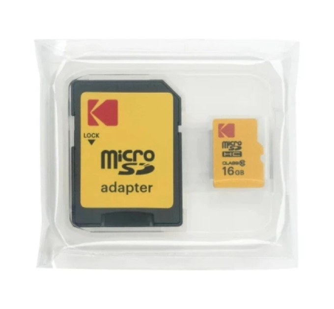 Kodak Карта пам'яті Kodak 16GB microSDHC class 10 UHS-I (EKMSDM16GHC10CJ60K)