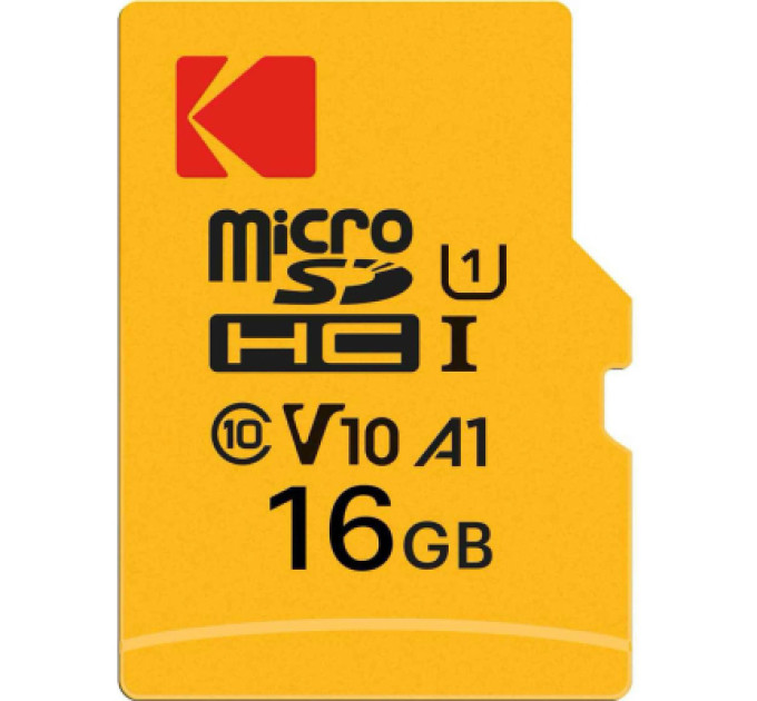 Kodak Карта пам'яті Kodak 16GB microSDHC class 10 UHS-I (EKMSDM16GHC10J60K)