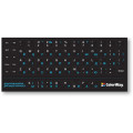 ColorWay Наклейка на клавіатуру ColorWay непрозора чорна, біло-синя (CW-BWBL)