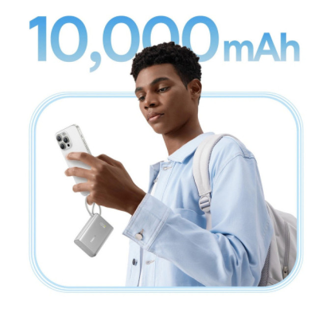 Baseus Батарея універсальна Baseus PicoGo 10000mAh 45W PD, QC, Galaxy Natural Titanium (P10076803853-00)