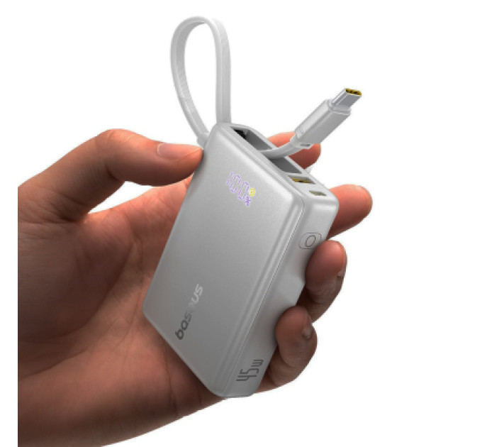 Baseus Батарея універсальна Baseus PicoGo 10000mAh 45W PD, QC, Galaxy Natural Titanium (P10076803853-00)