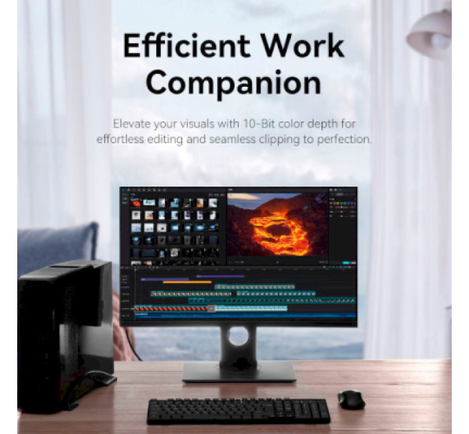 Vention Кабель мультимедійний DisplayPort to DisplayPort 1.5m V1.2 4K 60Hz 3D Dolby 7.1 Vention (HAKBG)