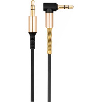 Кабель мультимедійний 3.5mm M to 3.5mm M 1.0m 90-degree UPA02 Black HOCO (6957531025665)