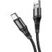 HOCO Дата кабель USB 2.0 AM to USB-C 1.0m 3A nylon X50 black HOCO (6931474734235)