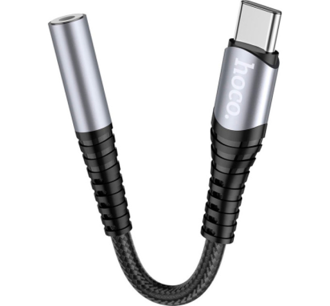 HOCO Адаптер USB-C M to 3.5mm F LS33 metal gray HOCO (6931474761163)