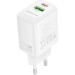 BOROFONE Зарядний пристрій BOROFONE BN27 Fuente 1xUSB-C PD20W + 1xUSB QC3.0 White (6941991120268)