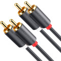 Ugreen Кабель мультимедійний 2xRCA M to 2xRCA M 2.0m AV104 black Ugreen (10518)