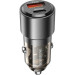 BOROFONE Зарядний пристрій BOROFONE 1xUSB-C PD65W + 1xUSB QC3.0 83W car adapter transparent black (6941991101625)