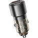 BOROFONE Зарядний пристрій BOROFONE 1xUSB-C PD65W + 1xUSB QC3.0 83W car adapter transparent black (6941991101625)