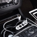 HOCO Зарядний пристрій HOCO 2xUSB 10.5W + 3x car socket silver (6957531050896)