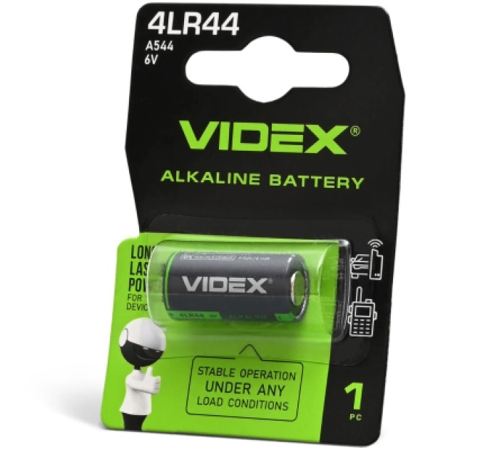 Videx Батарейка 4LR44 / A544 1шт blister Videx (4LR44/A544 1B)