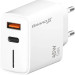 Grand-X Зарядний пристрій Grand-X 1xUSB-C + 1xUSB QC3.0 45W white (CH-460W)