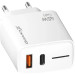 Grand-X Зарядний пристрій Grand-X 1xUSB-C + 1xUSB QC3.0 45W white (CH-460W)