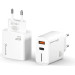 Grand-X Зарядний пристрій Grand-X 1xUSB-C + 1xUSB QC3.0 45W white (CH-460W)