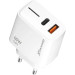 Grand-X Зарядний пристрій Grand-X 1xUSB-C + 1xUSB QC3.0 45W white (CH-460W)