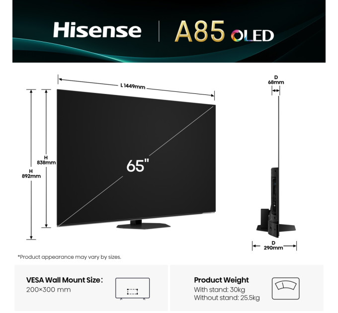 LED-телевізор Hisense 65A85Q