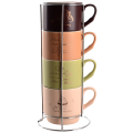 Чашки Limited Edition MORNING COFFEE /НАБІР/4х340 мл на мет.підст (B248-E0963)