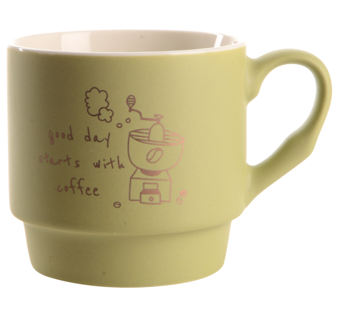 Чашки Limited Edition MORNING COFFEE /НАБІР/4х340 мл на мет.підст (B248-E0963)