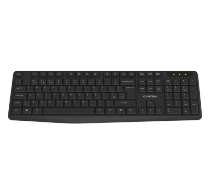 Canyon Клавіатура Canyon KB-W01 Water resistant Wireless UA Black (CNE-CKEYW01)