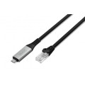 Digitus Дата кабель USB-C to RJ45 Ethernet 2.0m CAT6A S/FTP 1Gbps LSZH Digitus (AK-300601-020-S)