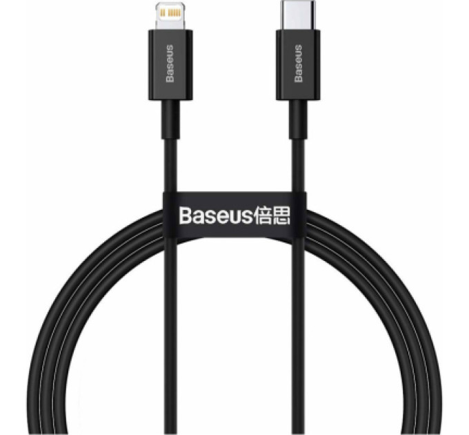 Baseus Дата кабель USB-C to Lightning 1.0m 20W Superior Series Black Baseus (CATLYS-A01)