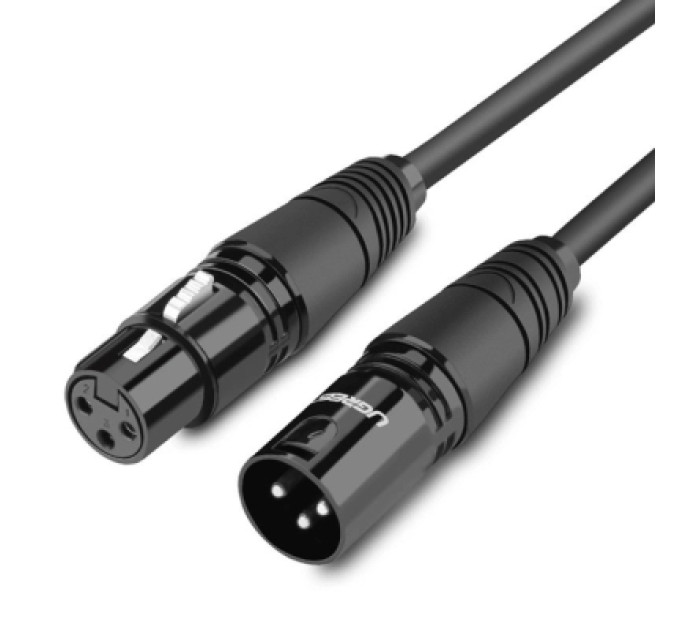 Ugreen Кабель мультимедійний XLR M to XLR F 3.0m AV130 black Ugreen (20711)