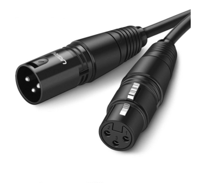 Ugreen Кабель мультимедійний XLR M to XLR F 3.0m AV130 black Ugreen (20711)