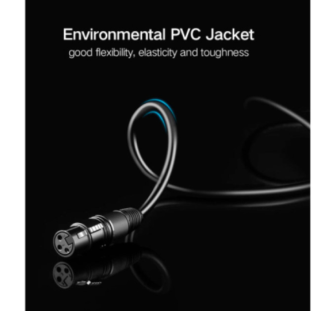 Ugreen Кабель мультимедійний 6.35mm M to XLR F 2.0m AV131 black Ugreen (20719)