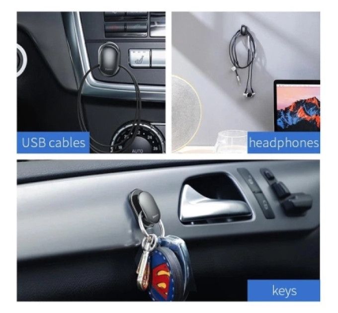 Baseus Універсальний автотримач Baseus гачок Small Shell Vehicle Hook (ACGGBK-01)