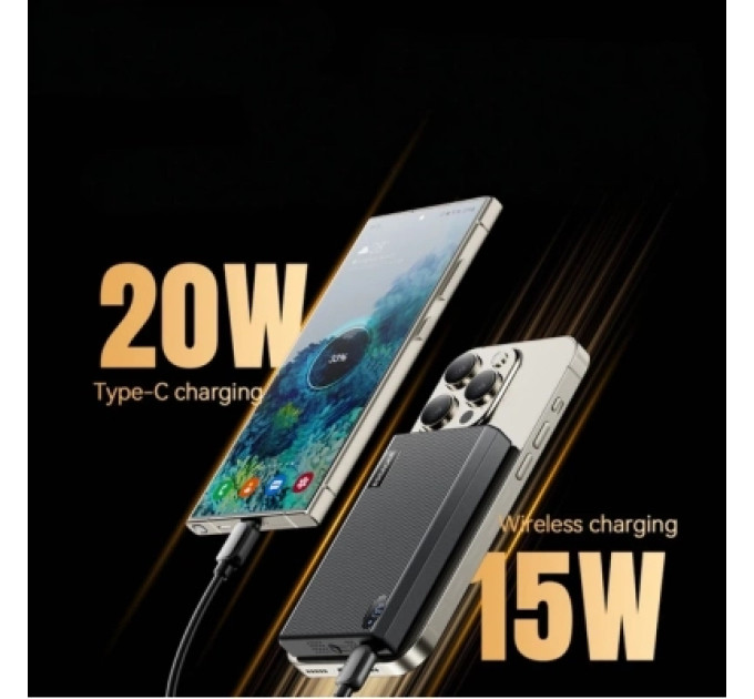 Essager Батарея універсальна Essager 10000mAh Shining magnetic 20W PD QC/3.0 (EDY1W-SY0G-Z)