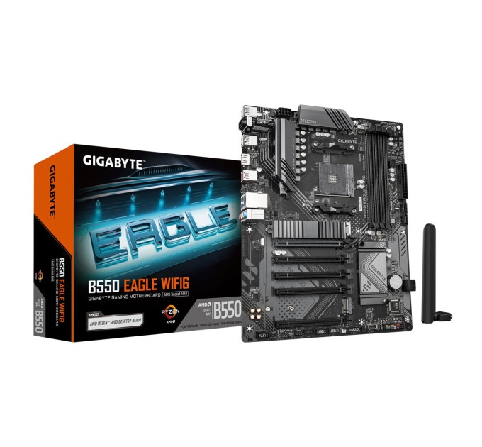GIGABYTE Материнська плата AMD B550 SAM4 ATX B550 EAGLE WIFI6 1.0 GIGABYTE