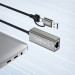 XO Адаптер USB-C + USB A to RJ45 Ethernet XO (HUB018.black)