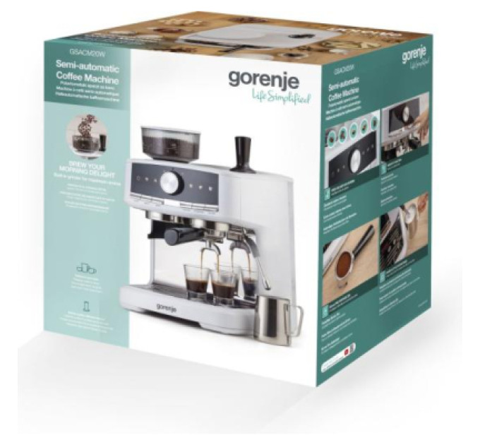 Gorenje Ріжкова кавоварка еспресо Gorenje GSACM20W