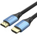 Vention Кабель мультимедійний HDMI M to HDMI M 8.0m V2.0 4K60Hz aluminum alloy blue Vention (ALHSK)