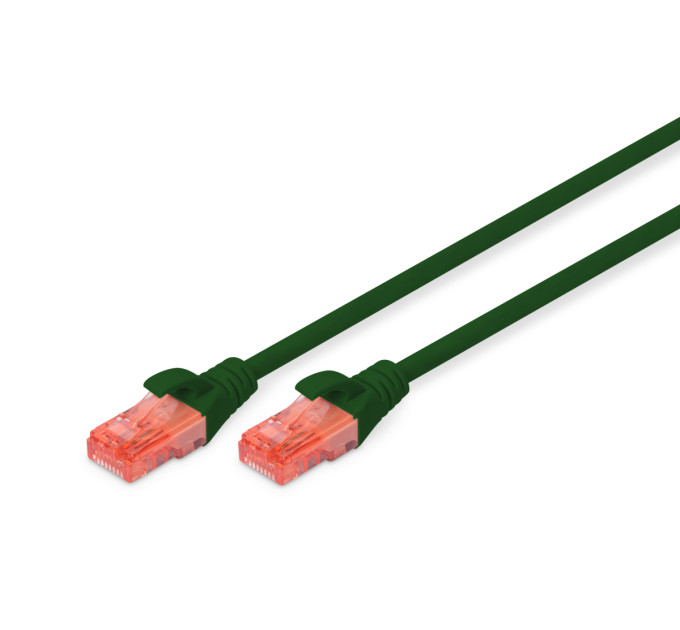 Патч-корд DIGITUS CAT 6 UTP, 0.25м, AWG 26/7, Cu, LSZH, зелений