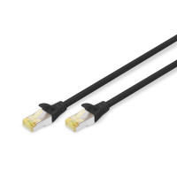 Патч-корд DIGITUS CAT 6a S-FTP, 1м, AWG 26/7, Cu, LSZH, чорний