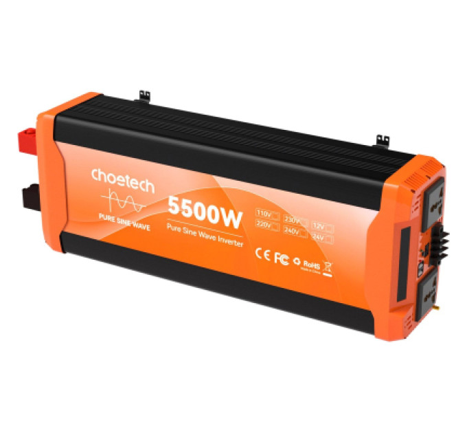 Choetech Автомобільний інвертор Choetech 12V/220V 2500 Вт, чиста синусоїда (CJ5000Q-V2)