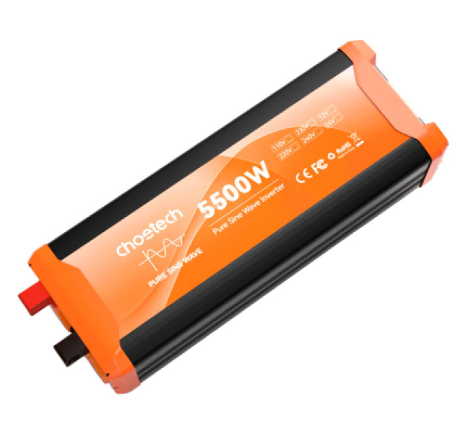 Choetech Автомобільний інвертор Choetech 12V/220V 2500 Вт, чиста синусоїда (CJ5000Q-V2)