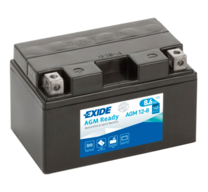 EXIDE Акумулятор автомобільний EXIDE Ready AGM 8,6Ah (+/-) (145EN) (AGM12-8)