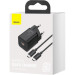 Baseus Зарядний пристрій Baseus 1xUSB 25W (USB-C) + Cable Type-C black (TZCCSUP-L01)