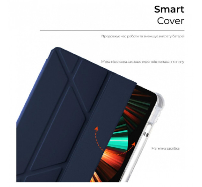 Чохол до планшета Armorstandart Y-type Case with Pencil Holder Apple iPad Pro 12.9 2020 / 2021 Dark Blue (ARM62321)