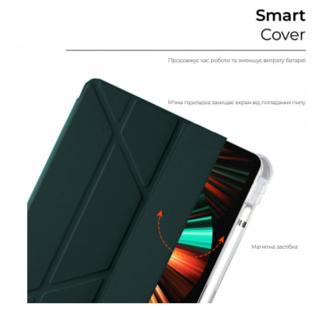 Чохол до планшета Armorstandart Y-type Case with Pencil Holder Apple iPad Pro 12.9 2020 / 2021 Dark Green (ARM62322)